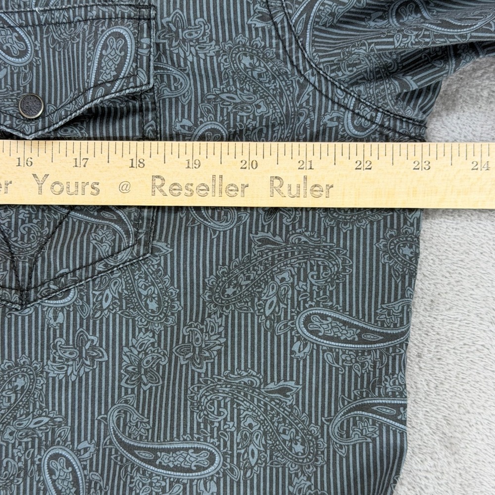 Cody James Shirt Mens Large CMH16W9 Regular Fit Grey Paisley Western EUC - Picture 4 of 11